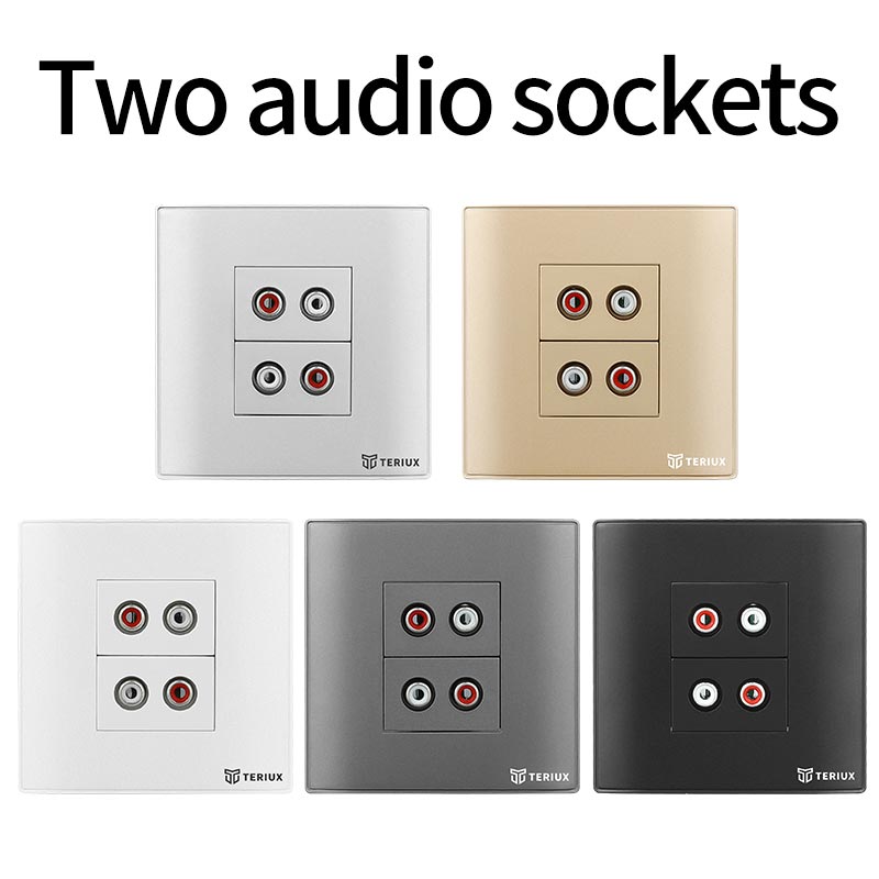 2 Löcher Audio -Wandbuchse
